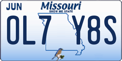 MO license plate OL7Y8S