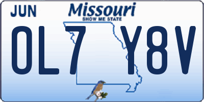 MO license plate OL7Y8V