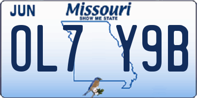 MO license plate OL7Y9B