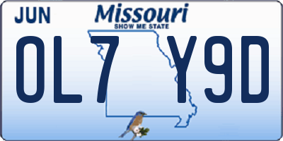 MO license plate OL7Y9D