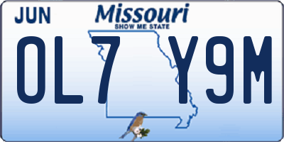 MO license plate OL7Y9M