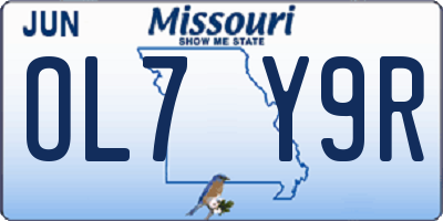 MO license plate OL7Y9R