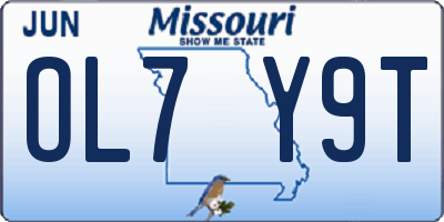 MO license plate OL7Y9T