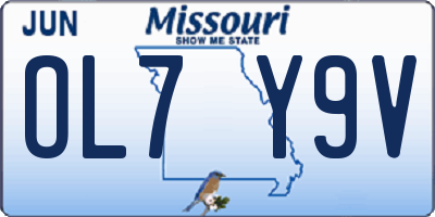 MO license plate OL7Y9V