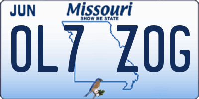 MO license plate OL7Z0G
