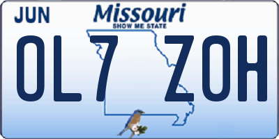 MO license plate OL7Z0H