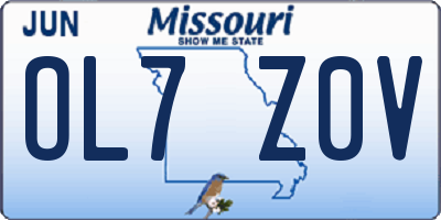 MO license plate OL7Z0V