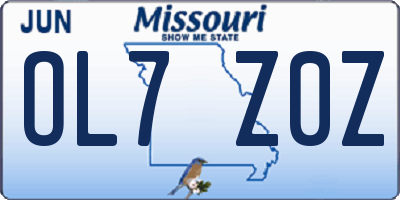 MO license plate OL7Z0Z