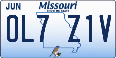 MO license plate OL7Z1V