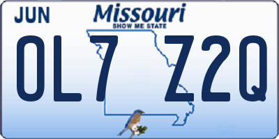 MO license plate OL7Z2Q