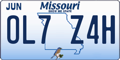 MO license plate OL7Z4H
