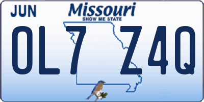 MO license plate OL7Z4Q