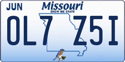 MO license plate OL7Z5I