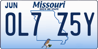 MO license plate OL7Z5Y