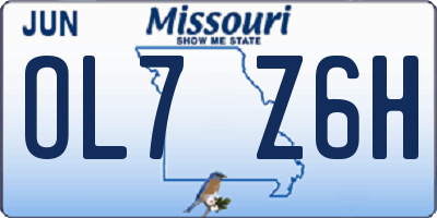 MO license plate OL7Z6H