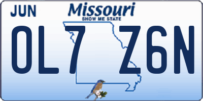 MO license plate OL7Z6N