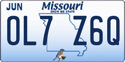 MO license plate OL7Z6Q