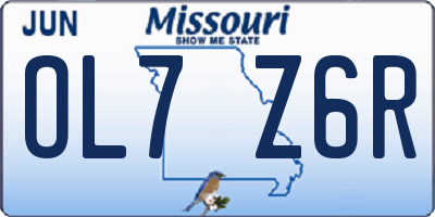 MO license plate OL7Z6R