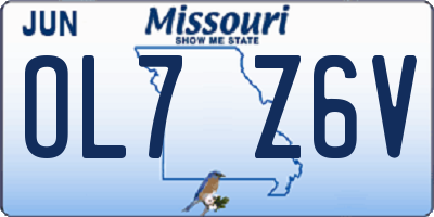 MO license plate OL7Z6V