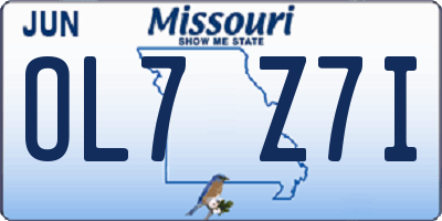 MO license plate OL7Z7I