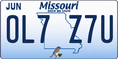 MO license plate OL7Z7U
