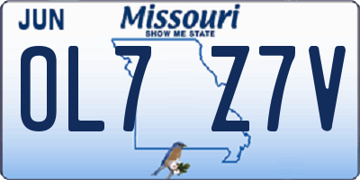MO license plate OL7Z7V