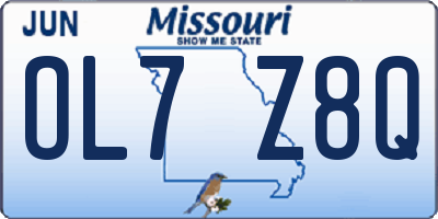 MO license plate OL7Z8Q