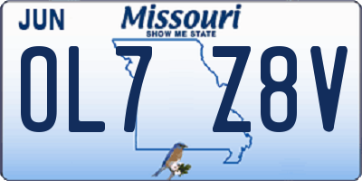 MO license plate OL7Z8V
