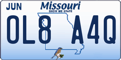 MO license plate OL8A4Q