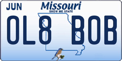MO license plate OL8B0B