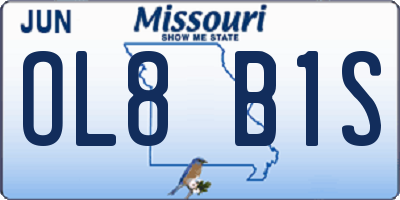 MO license plate OL8B1S