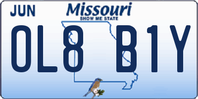 MO license plate OL8B1Y