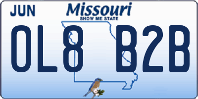 MO license plate OL8B2B