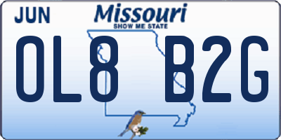 MO license plate OL8B2G