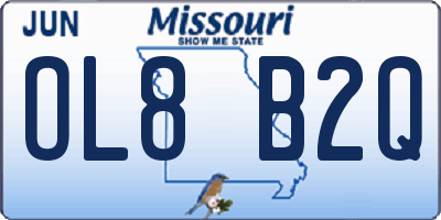 MO license plate OL8B2Q