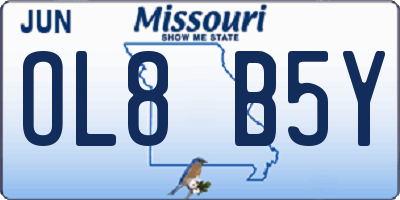 MO license plate OL8B5Y