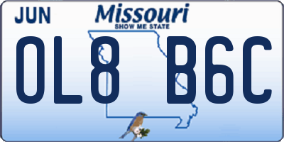 MO license plate OL8B6C