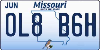 MO license plate OL8B6H