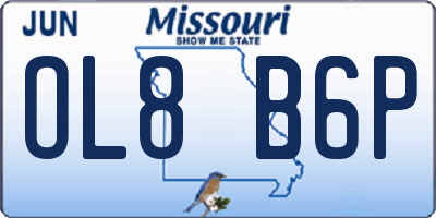 MO license plate OL8B6P