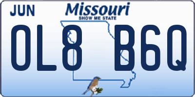 MO license plate OL8B6Q