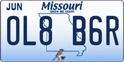 MO license plate OL8B6R