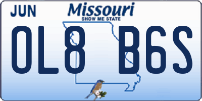 MO license plate OL8B6S