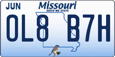 MO license plate OL8B7H