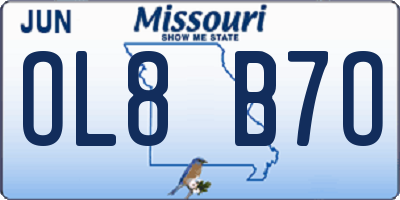 MO license plate OL8B7O
