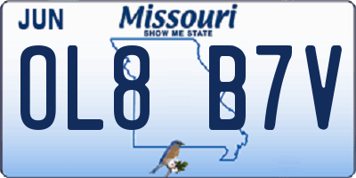 MO license plate OL8B7V