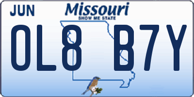 MO license plate OL8B7Y