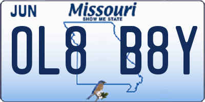 MO license plate OL8B8Y