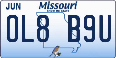 MO license plate OL8B9U