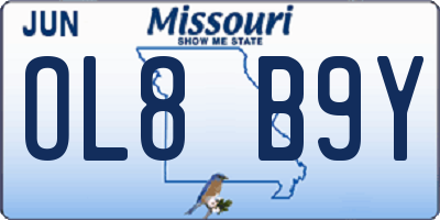 MO license plate OL8B9Y