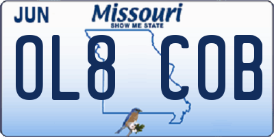 MO license plate OL8C0B